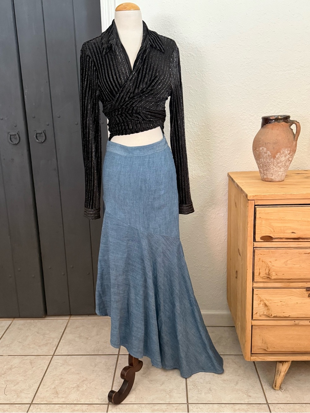 Alice + Olivia Asymmetrical Flare Skirt